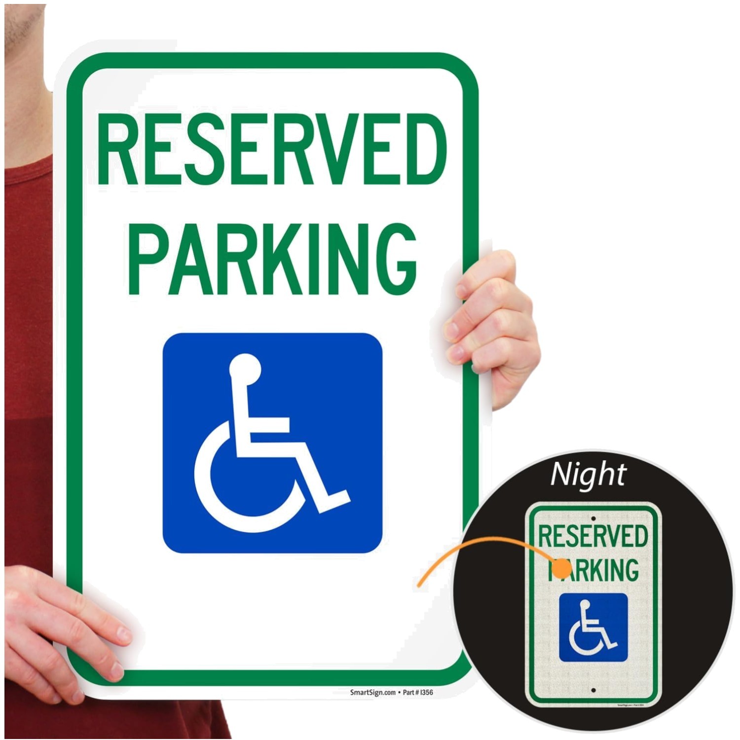 Set of 4 Reflective Reserved Parking Signs