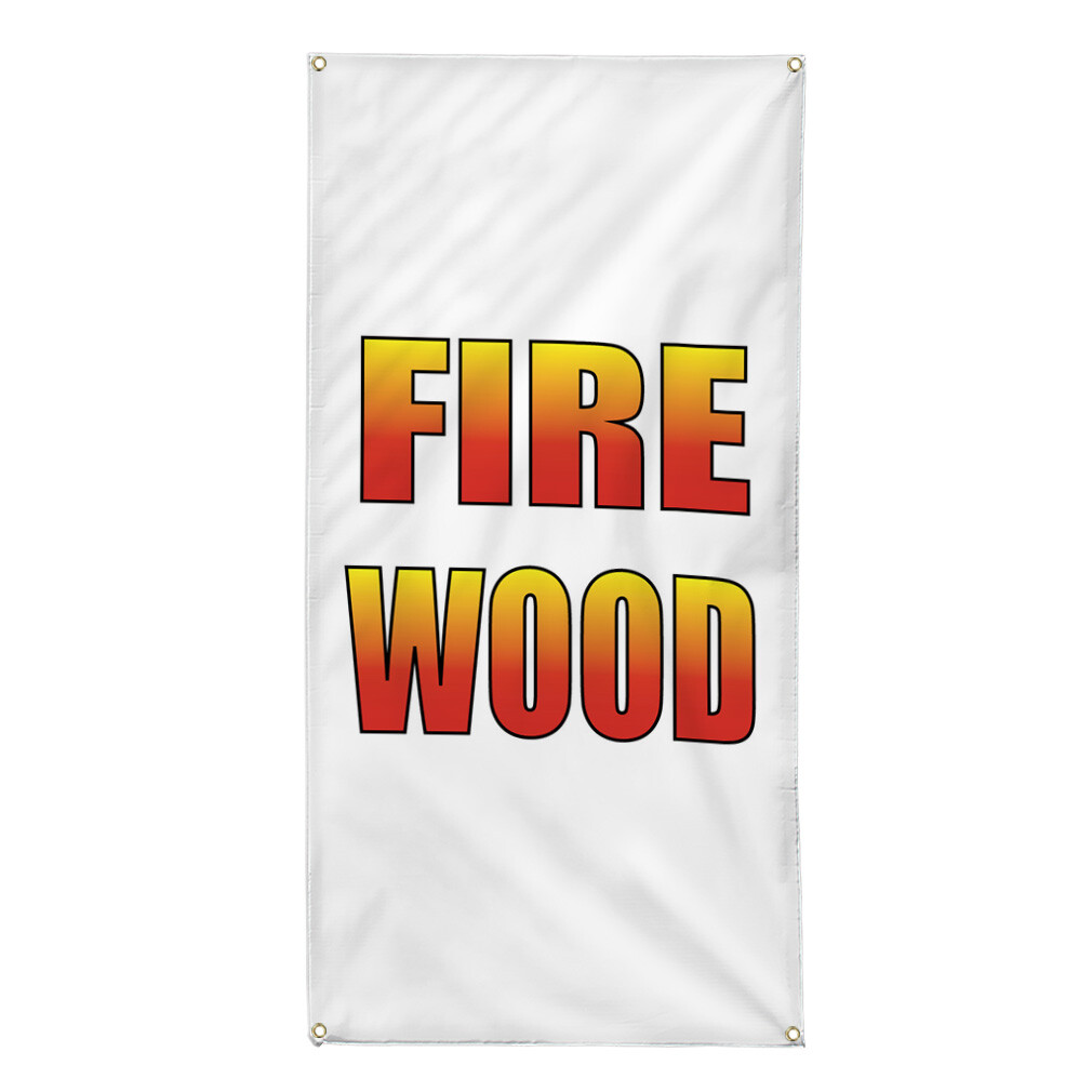 Vertical Vinyl Banner Multiple Sizes Firewood Promotion Business Business