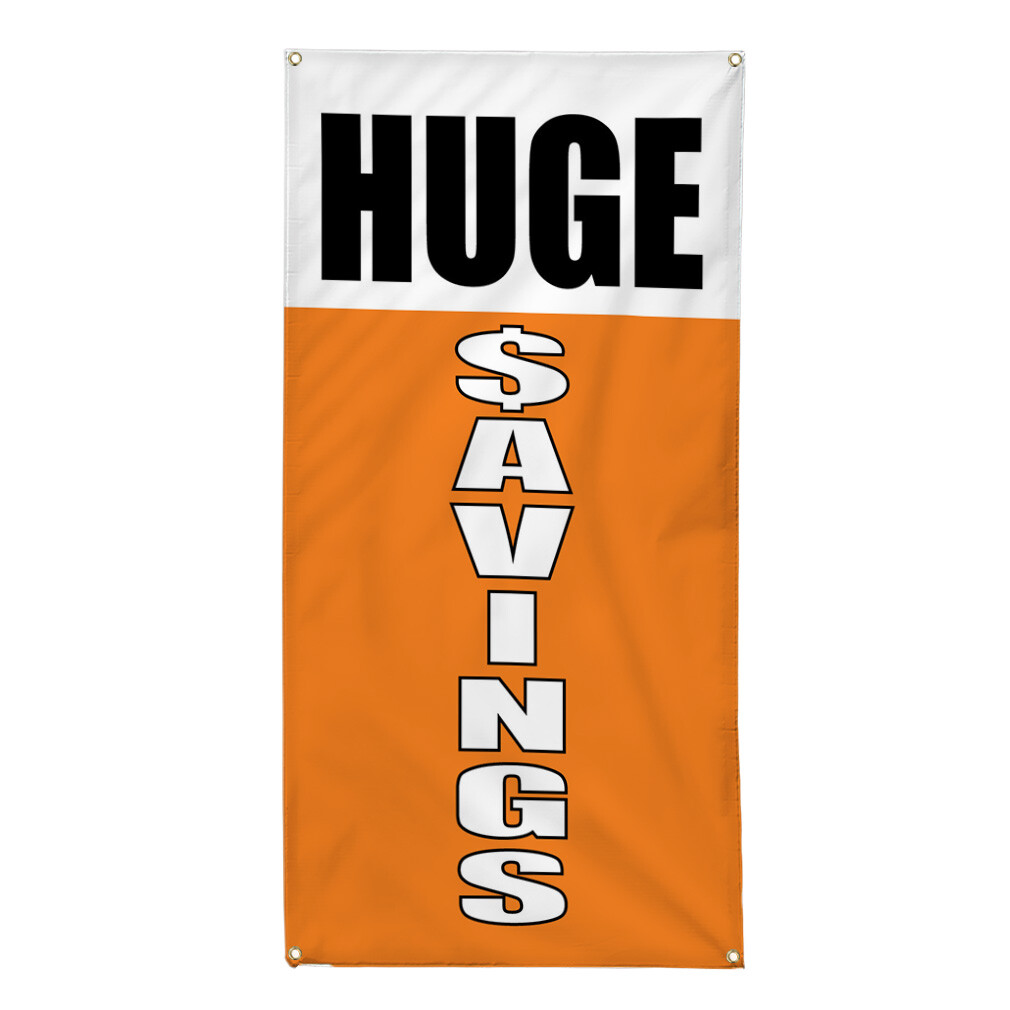 Vertical Vinyl Banner Multiple Sizes Huge Savings $Avings Promotion Business