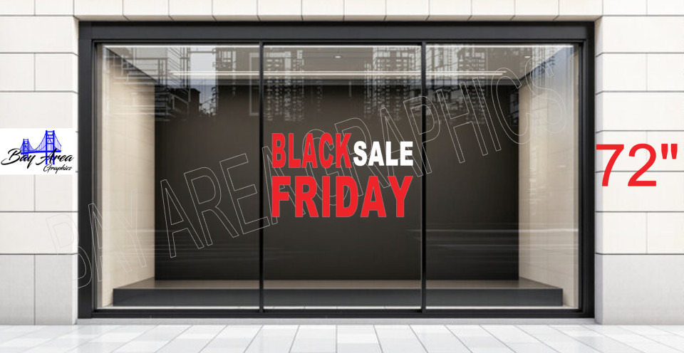 Black Friday Sale Vinyl Sign – Shop Window Waterproof Promo ORACAL 651