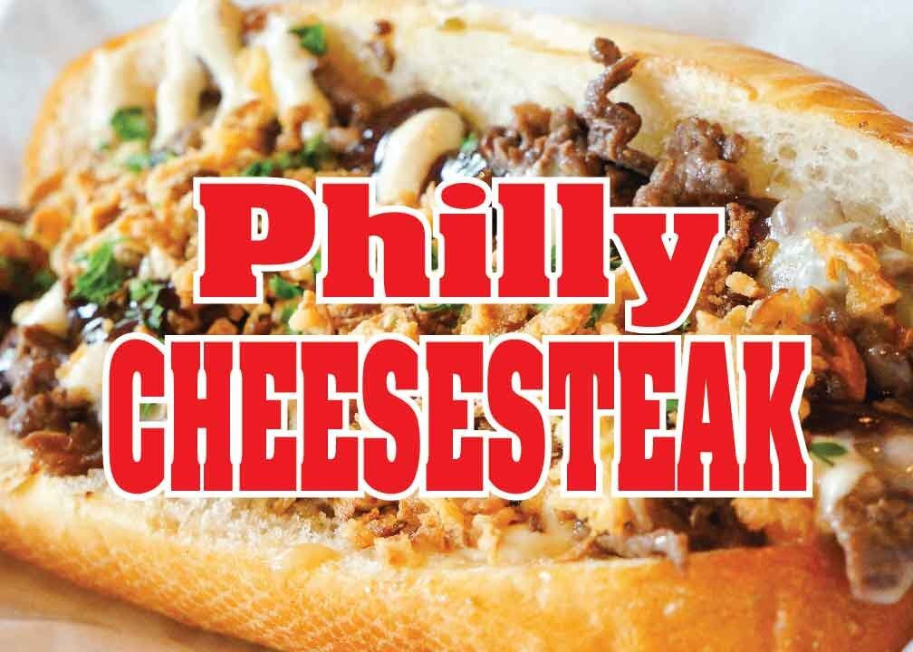 Philly Cheesesteak 24″x18″ Large Hanging Counter Wall Food Signs