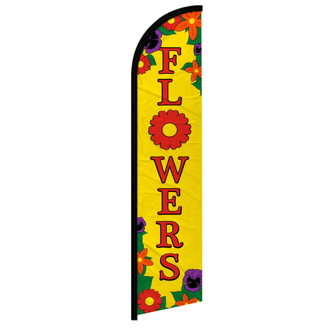Flowers Windless Advertising Swooper Flag Florist Special
