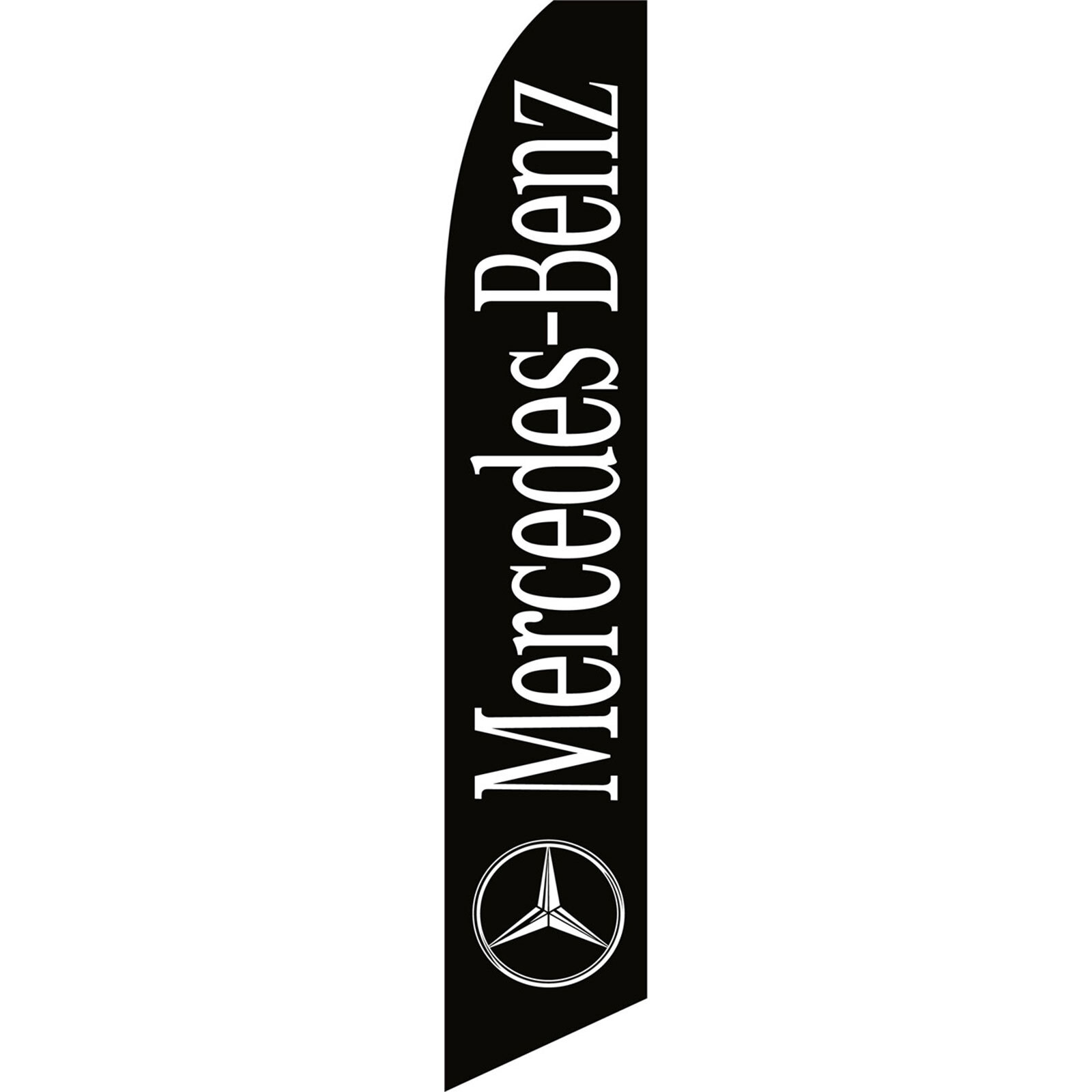 Mercedes Benz 2 1/2 ft X 11 1/2 ft Polyester Swooper Flag