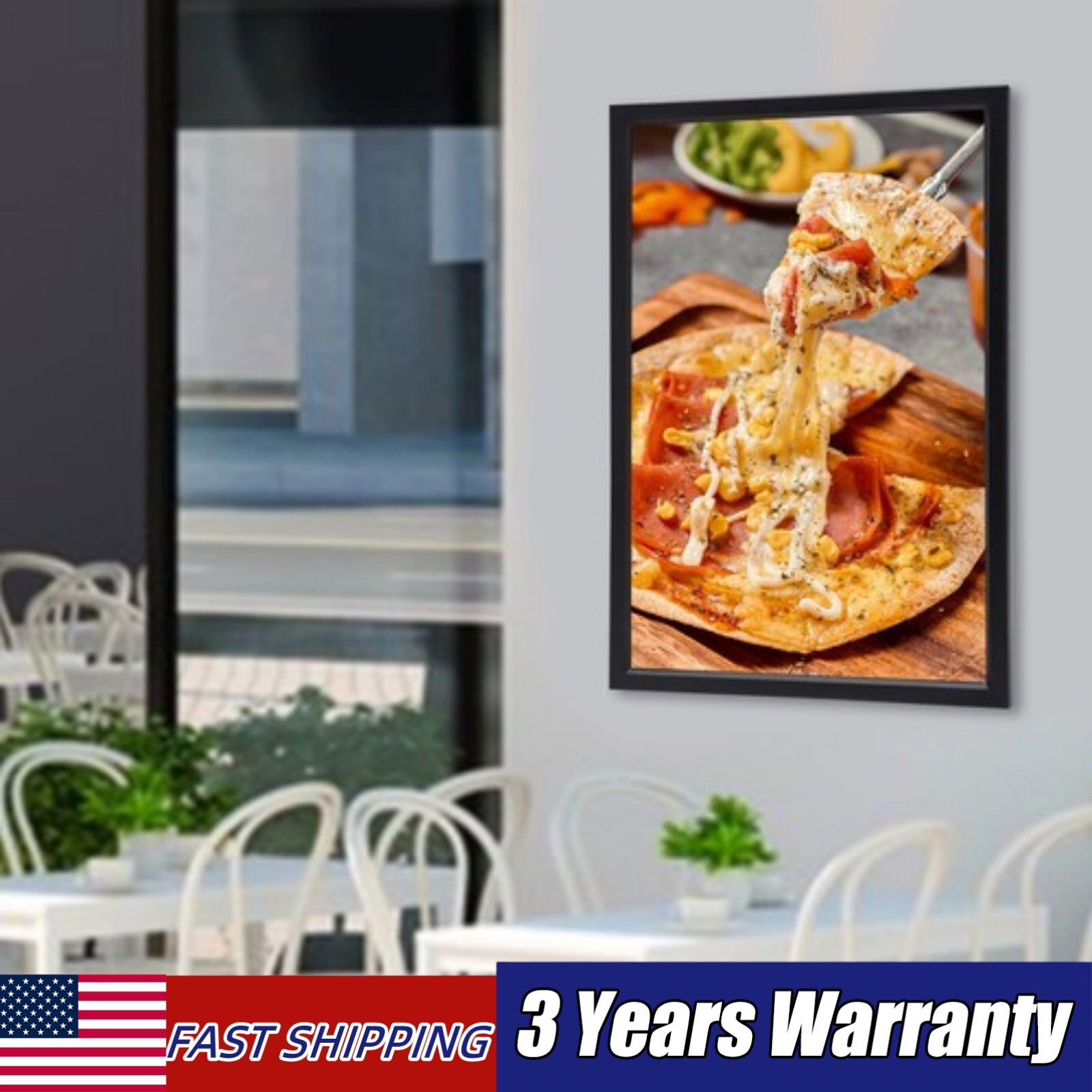 LED Light Box Restaurant Supermarket Movie Poster Display Frame Menu Sign Board