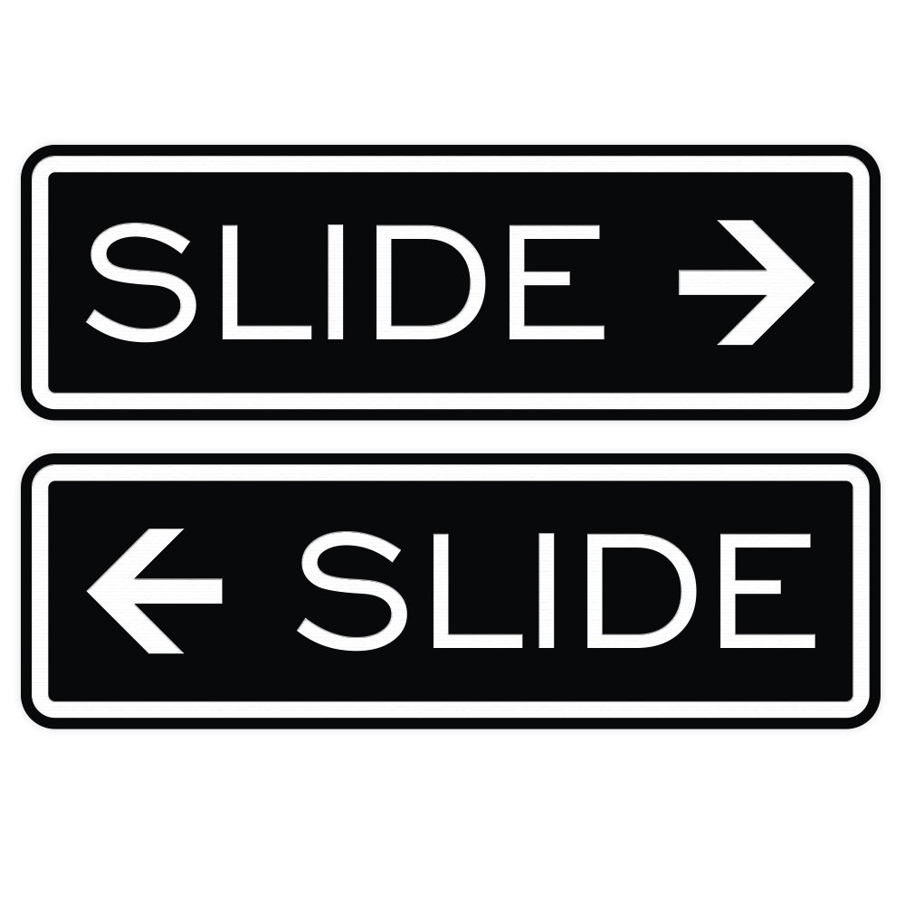 Large Black “Classic Slide” Door Sign 1 Pack for Office Conference Room