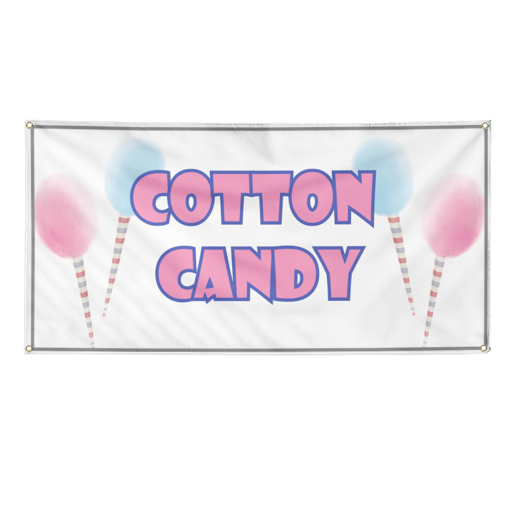 Vinyl Banner Multiple Sizes Cotton Candy Restaurant Cafe Bar B Restaurant & Food