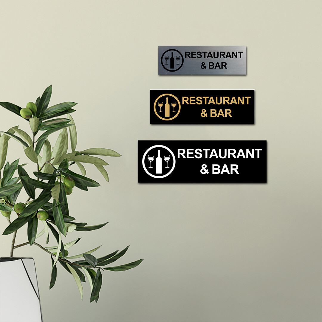 Basic Restaurant & Bar Wall or Door Sign
