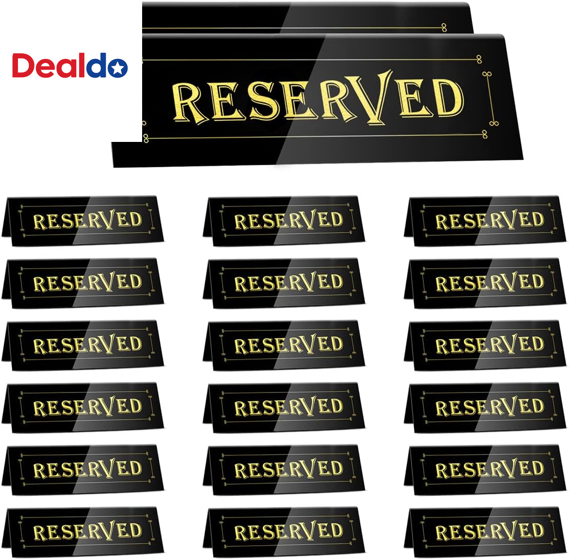 20PCS Acrylic Reserved Table Tent Signs, Reservation Seat Signs for Wedding, Res