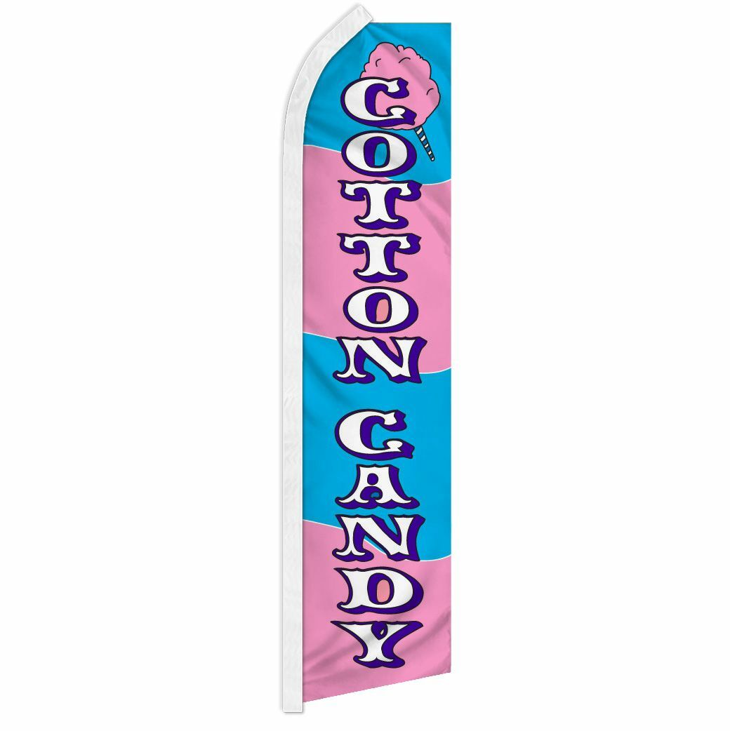 “COTTON CANDY” advertising super flag swooper banner business sign concession
