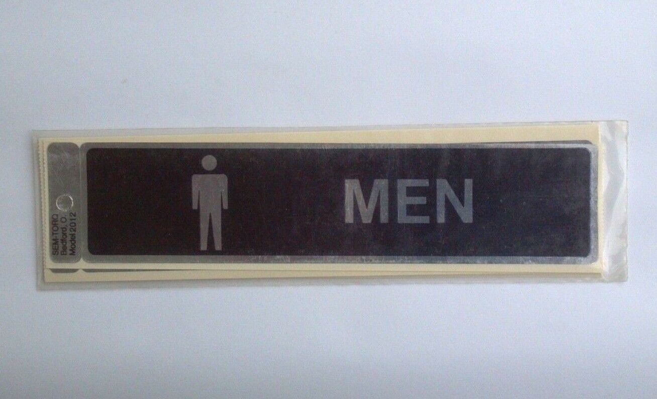 10 Pack MEN Bathroom Decals 1-7/8″x 8″ Self Adhesive Wall Door Business Sticker