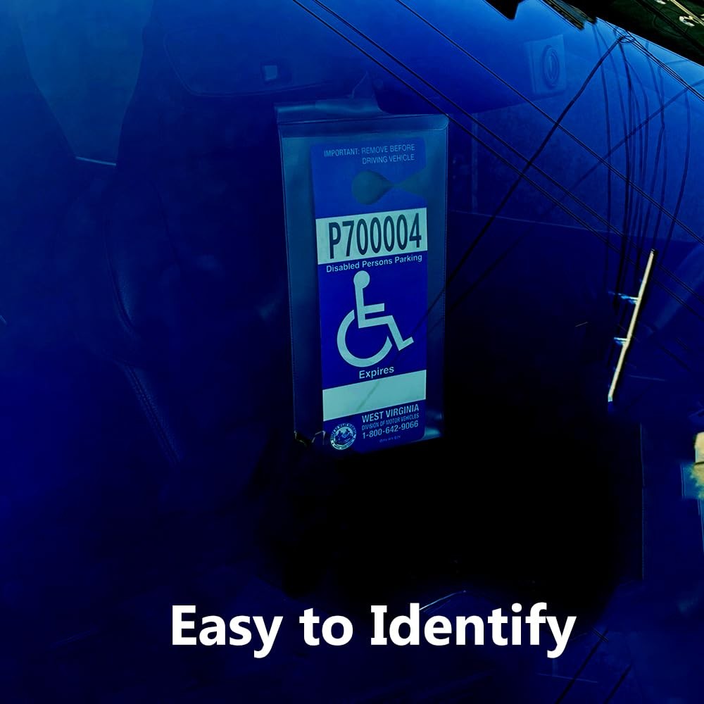 Encell Handicap Placard Holder 2PCS Clear Disabled Parking Permit S,