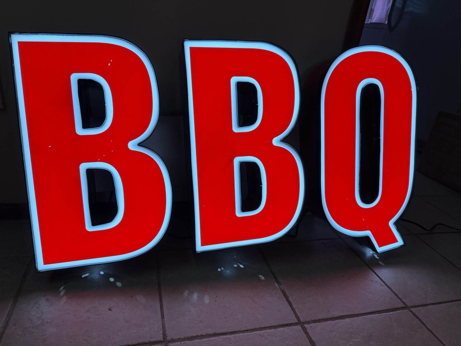 BBQ Custom LED Channel Letters Store Frontlit Signage 41”x24”x8” w/12ft Cord
