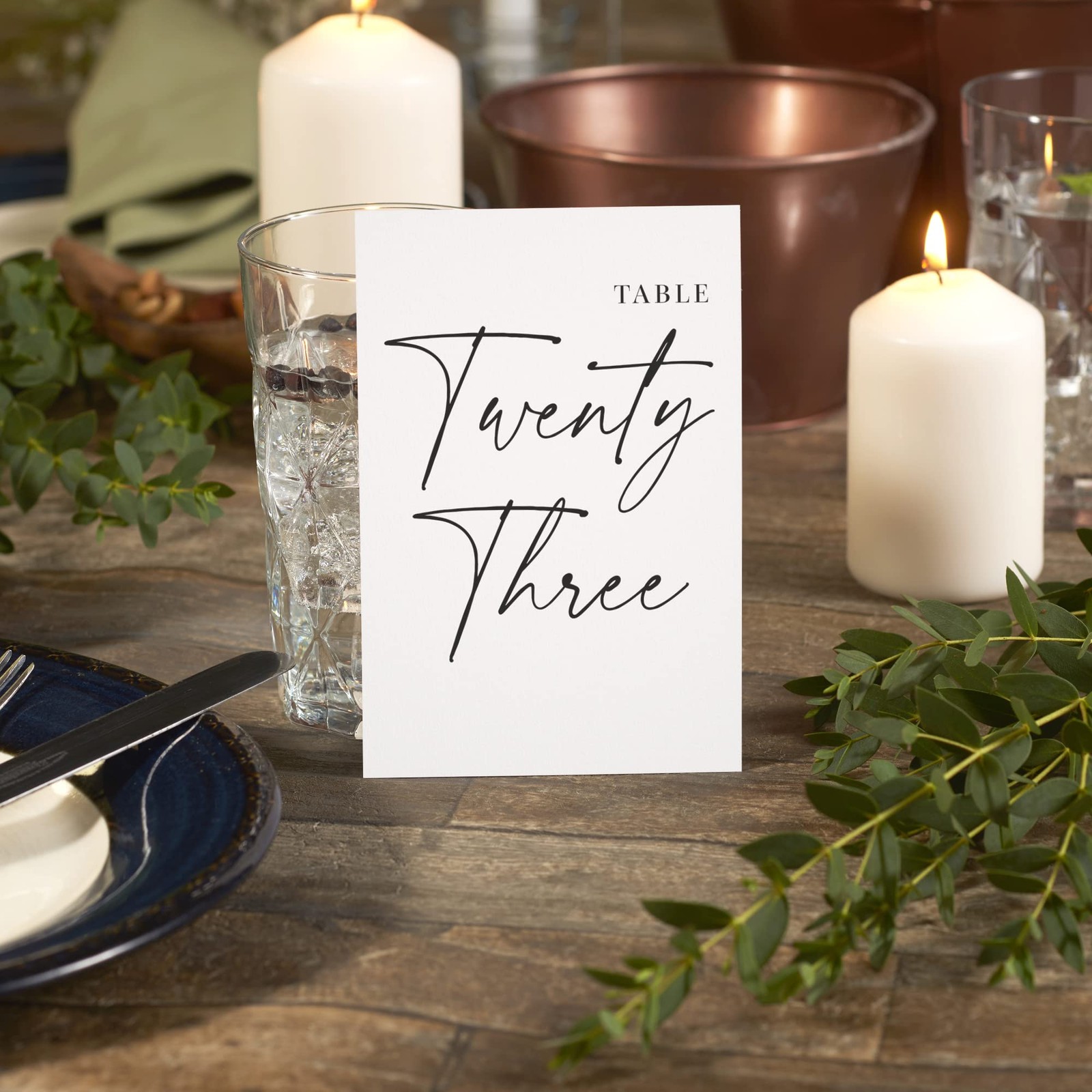 Black Table Numbers – Wedding Reception Table Numbers 1-30 – 4×6 Inches