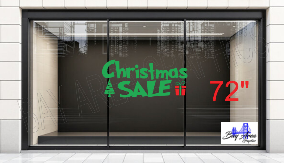 Christmas SALE Storefront WindowDecal | Exterior Vinyl Sign Waterproof