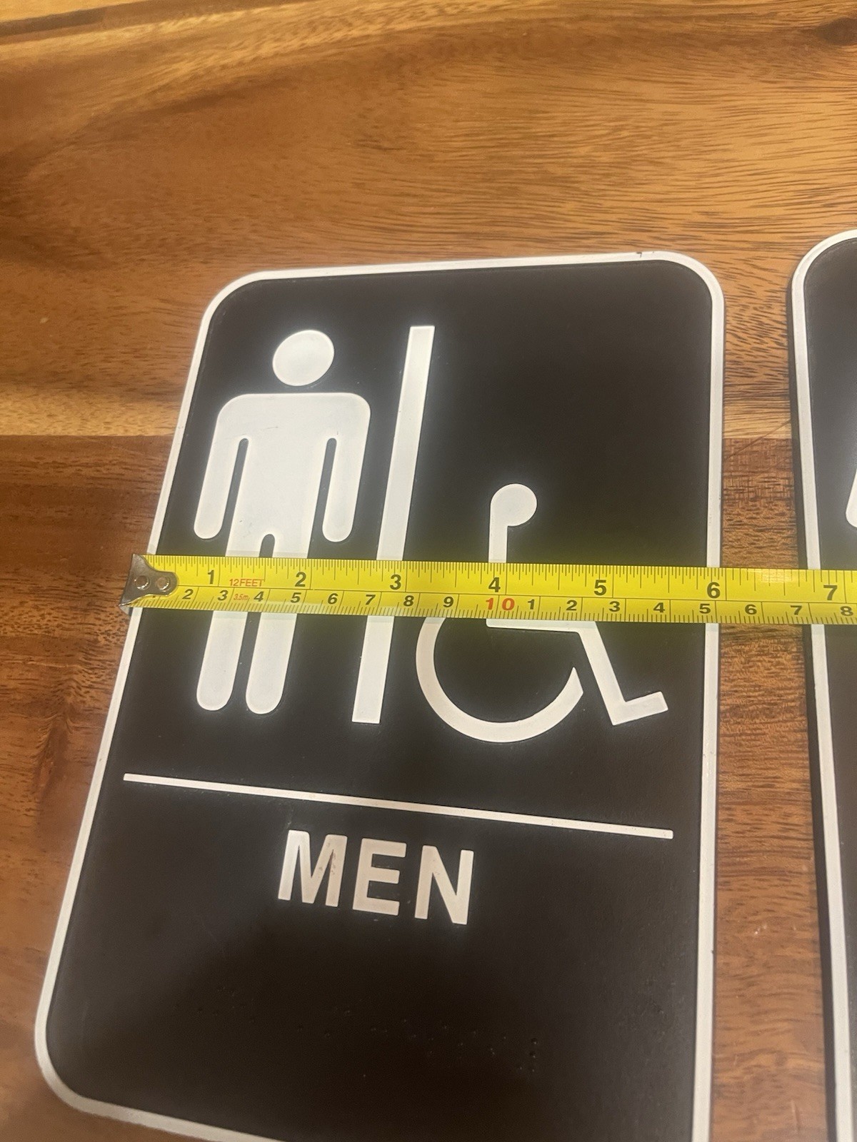 Hillman ADA Mens & Womens Handicap Accessible Restroom Signs 6X9 Braille 844150