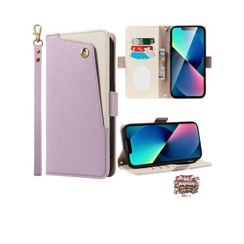 NEW KWATUNG iPhone 13 Case Flip-Type Premium PU Leather Delicate Touch with