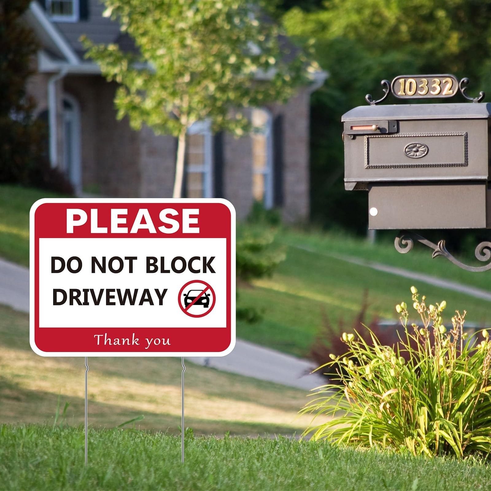 3 Pcs No Parking Sign 17×13” – Do Not Block Driveway, Weatherproof, Double-Side