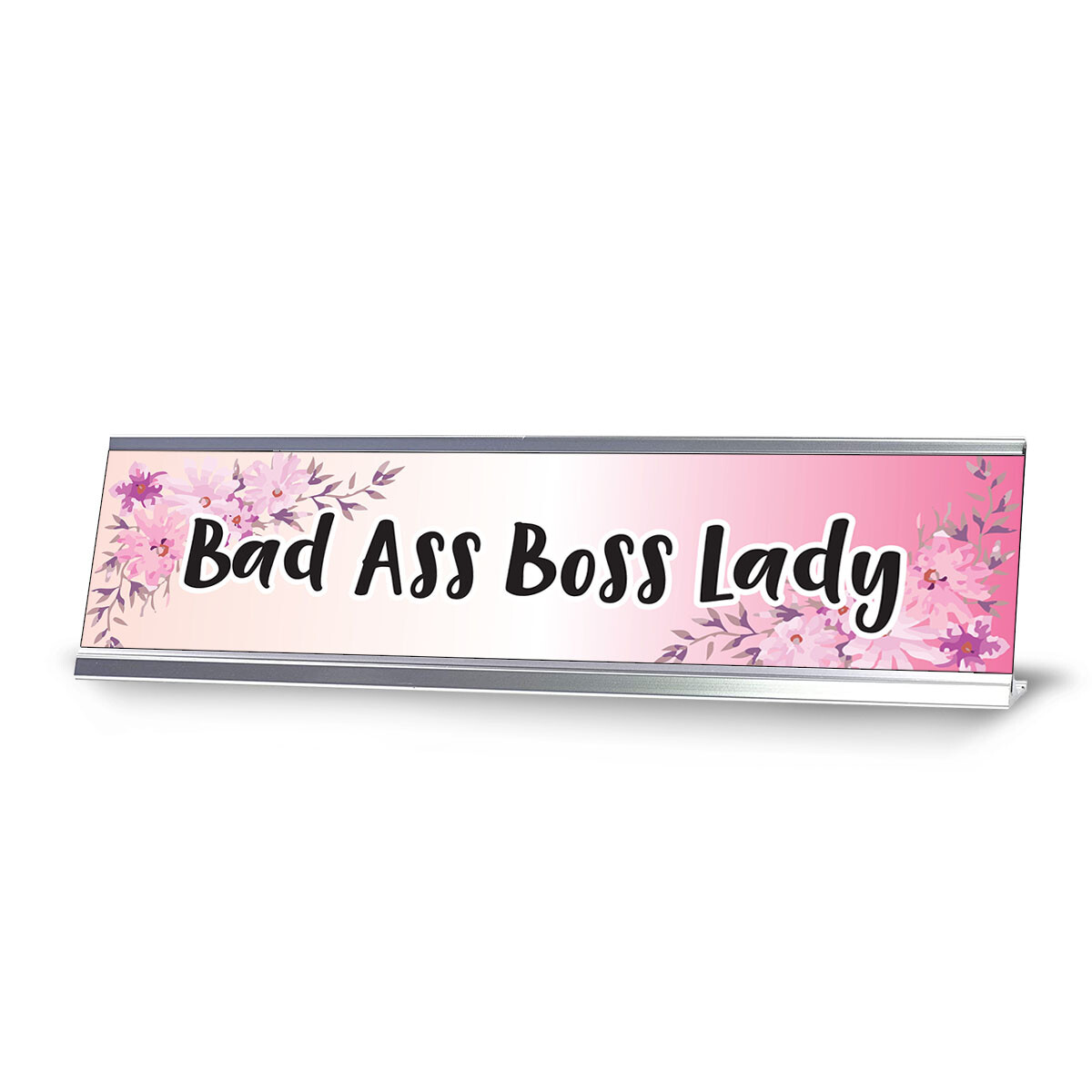 Bad Ass Boss Lady, Designer Office Gift Desk Sign (2 x 8″)