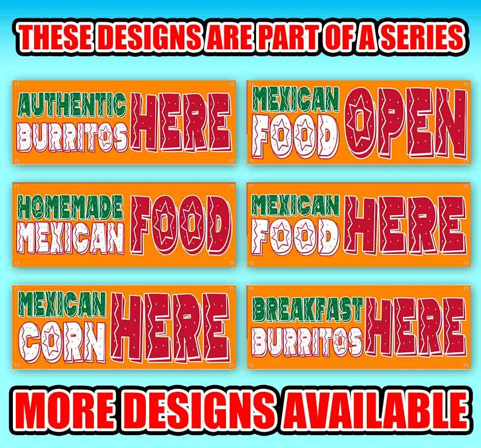 STREET TACOS HERE Advertising Vinyl Banner Flag Sign Many Sizes Available USA