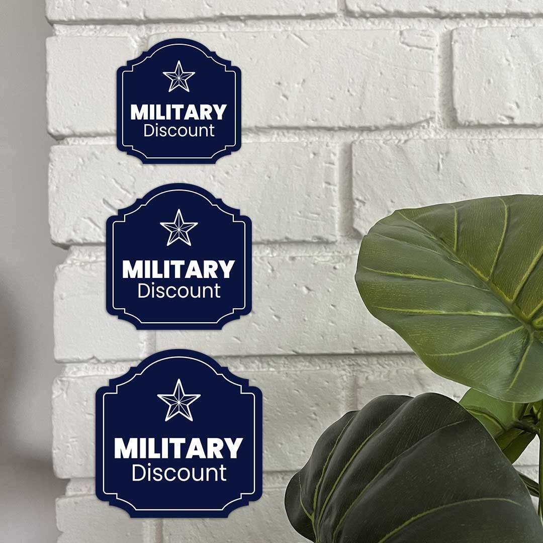 Heritage Plus Military Discount Wall or Door Sign | General Public Signage