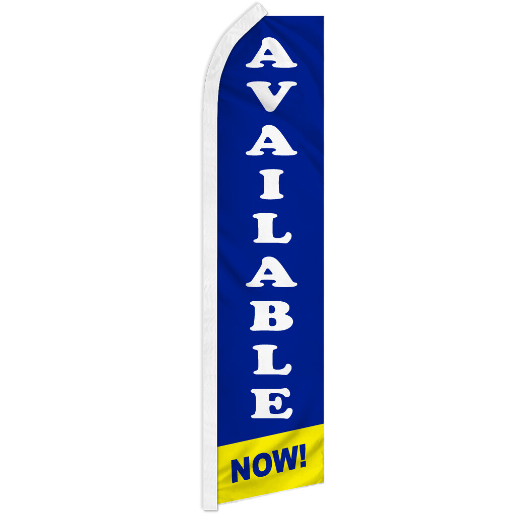 Available Now Advertising Swooper Feather Flag Real Estate Apartments