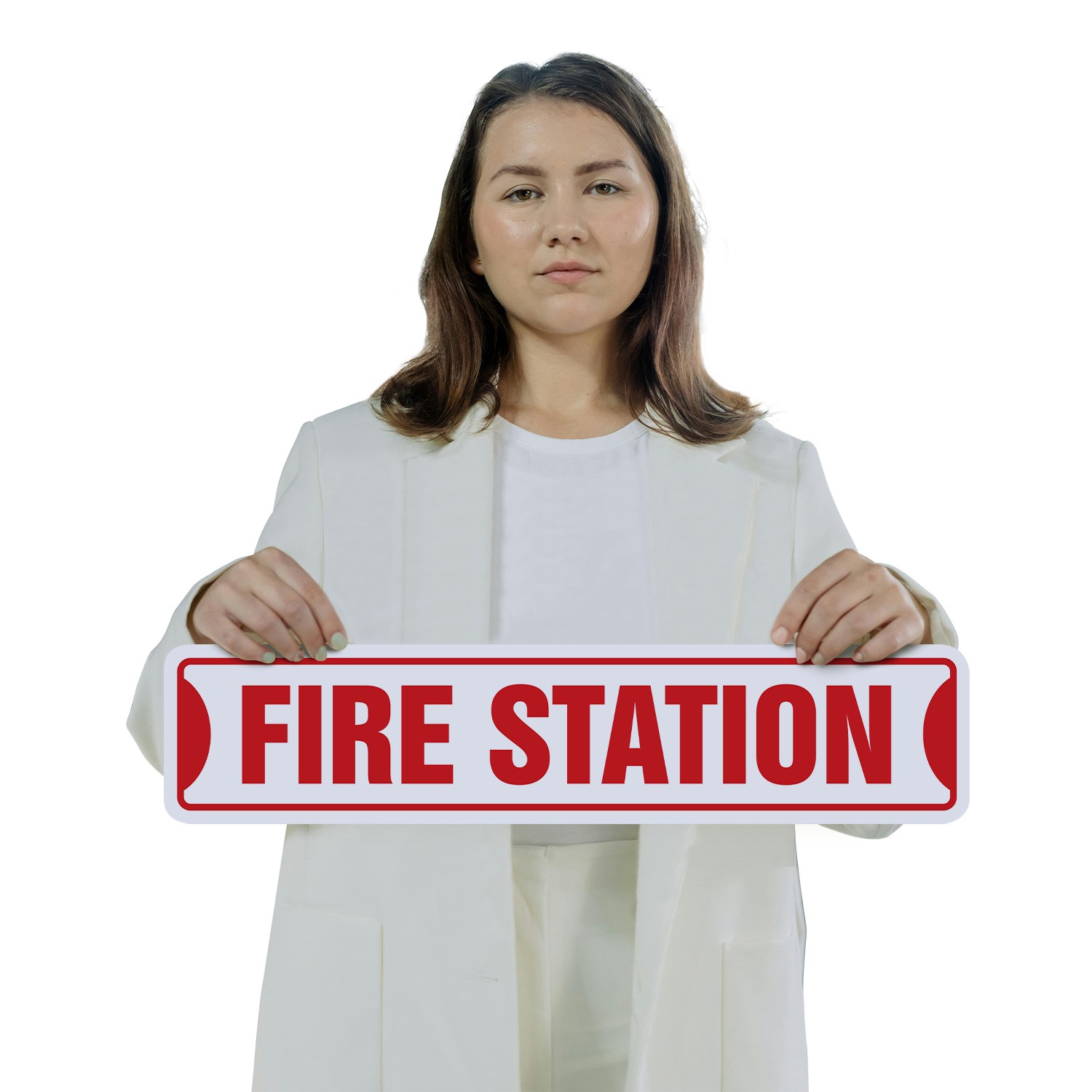 FIRE STATION Street Sign (2 Pack) firefighter house fireman trucks cook