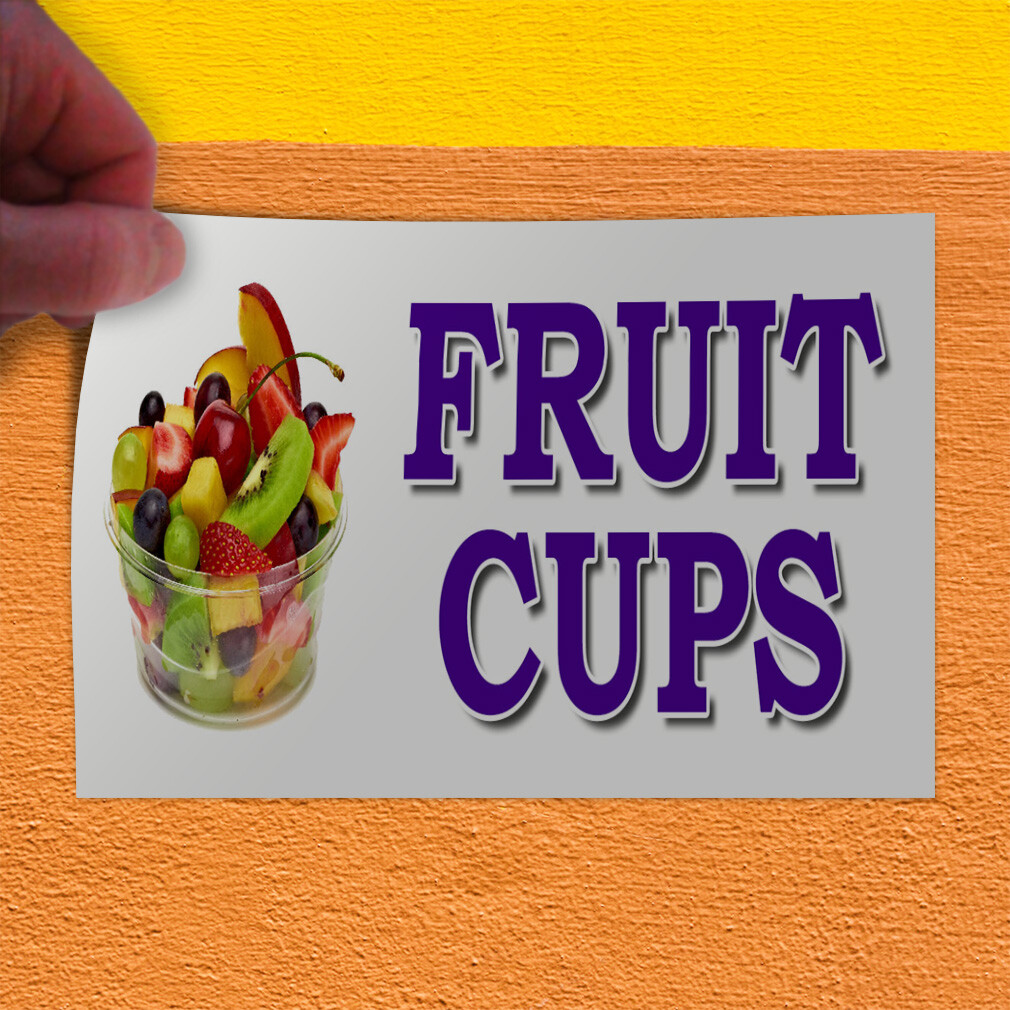 Decal Stickers Fruit Cups Food Fair Truck Restaurant Vinyl Store Sign Label