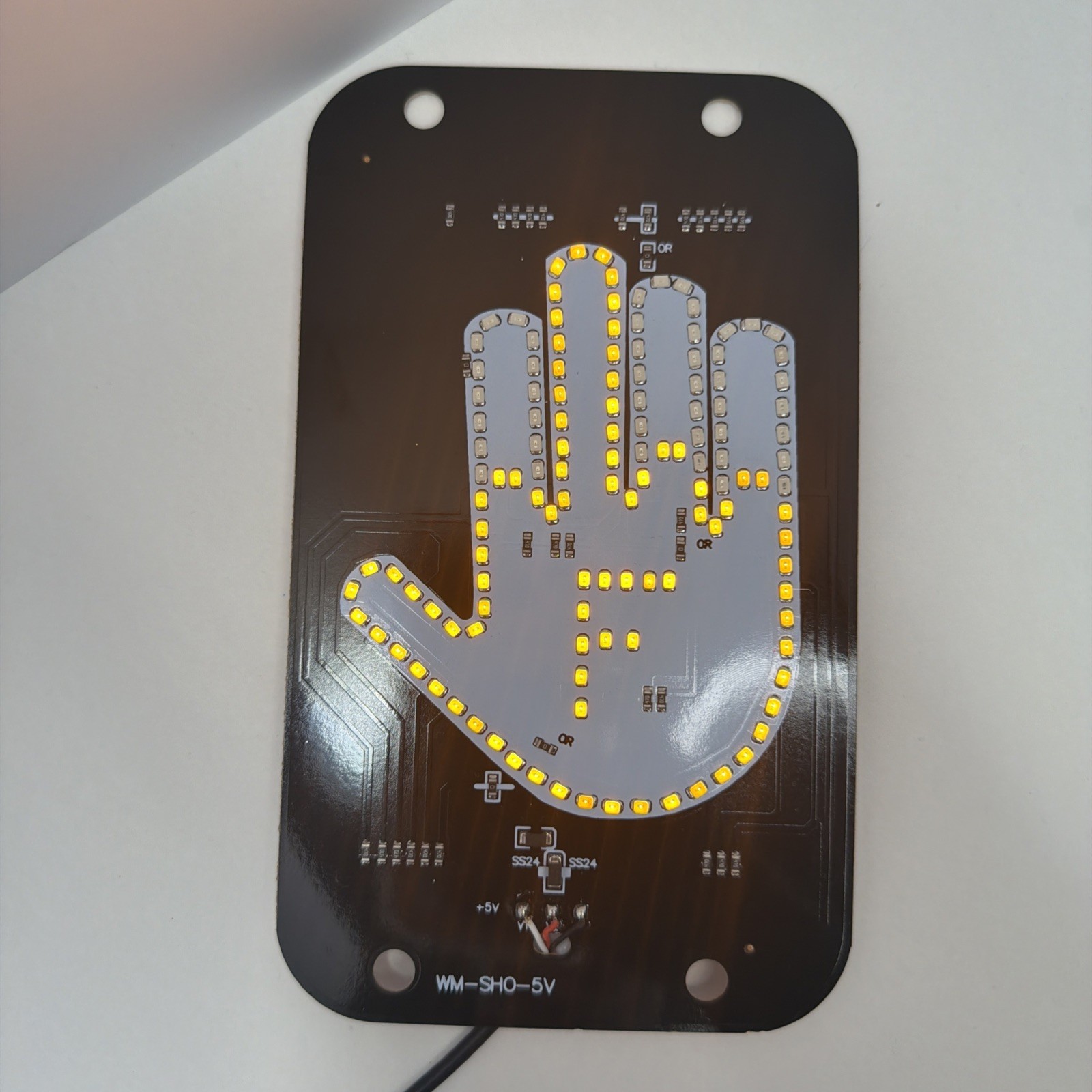 LED Middle Finger Sign for Car, Truck, Thank You Lights, Thumb up down Light