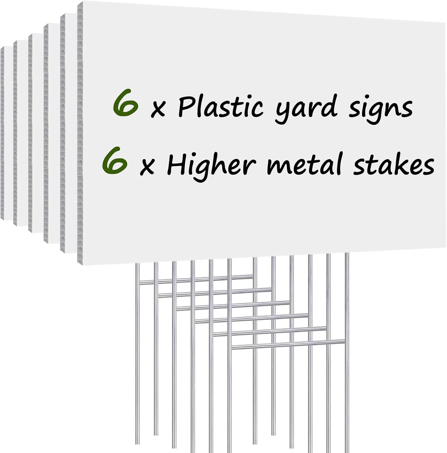 Corrugated Plastic Yard Signs with Metal Stakes – 17×12 Inches for All Occasions