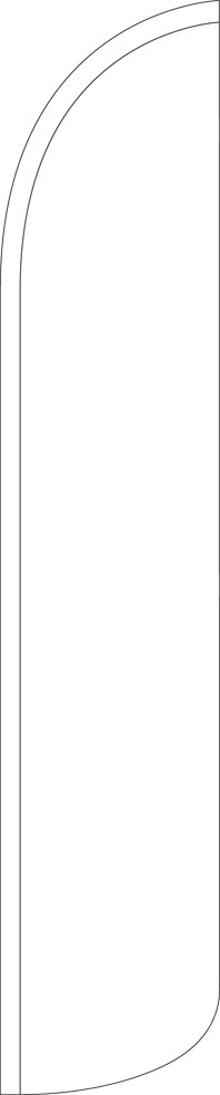 Solid White Full Sleeve Swooper Flag Feather Banner