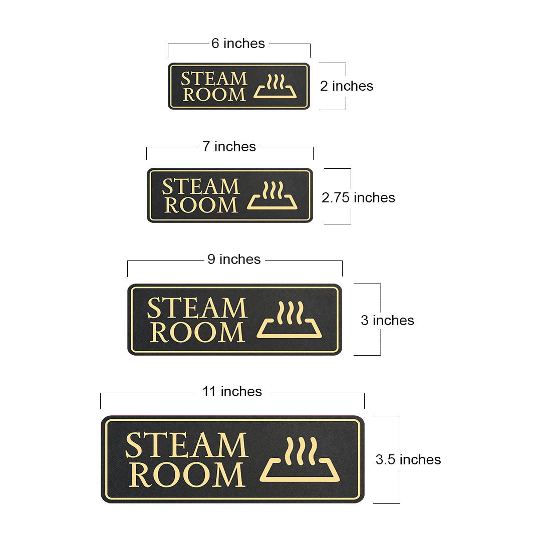 Standard Plus Steam Room Wall or Door Sign | Workplace Spa Signage
