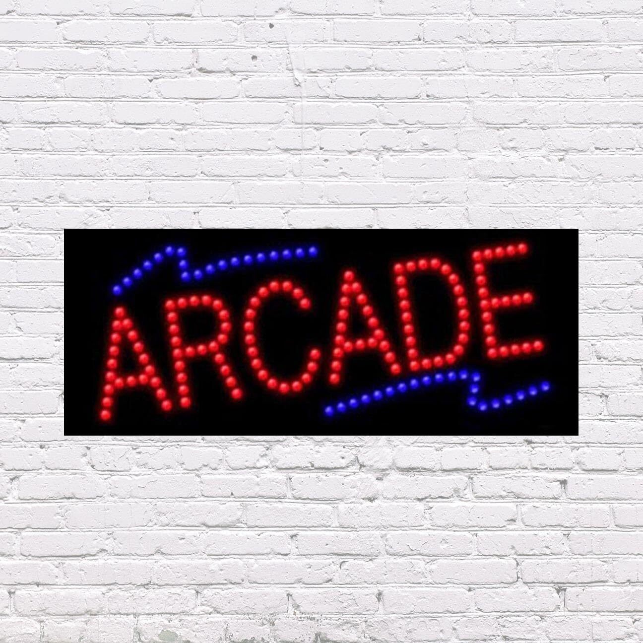 LED Arcade | Light-up Sign | 27″W x 11″H x 1″D