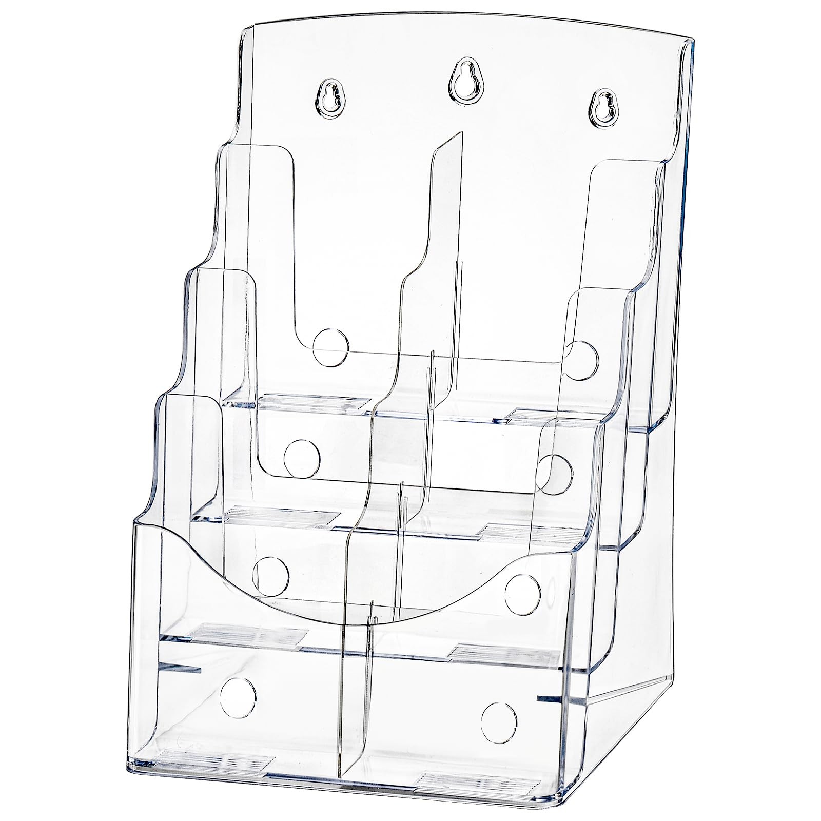 Suwimut Acrylic Brochure Holder 8.5×11 Inch, 4 Tier Clear