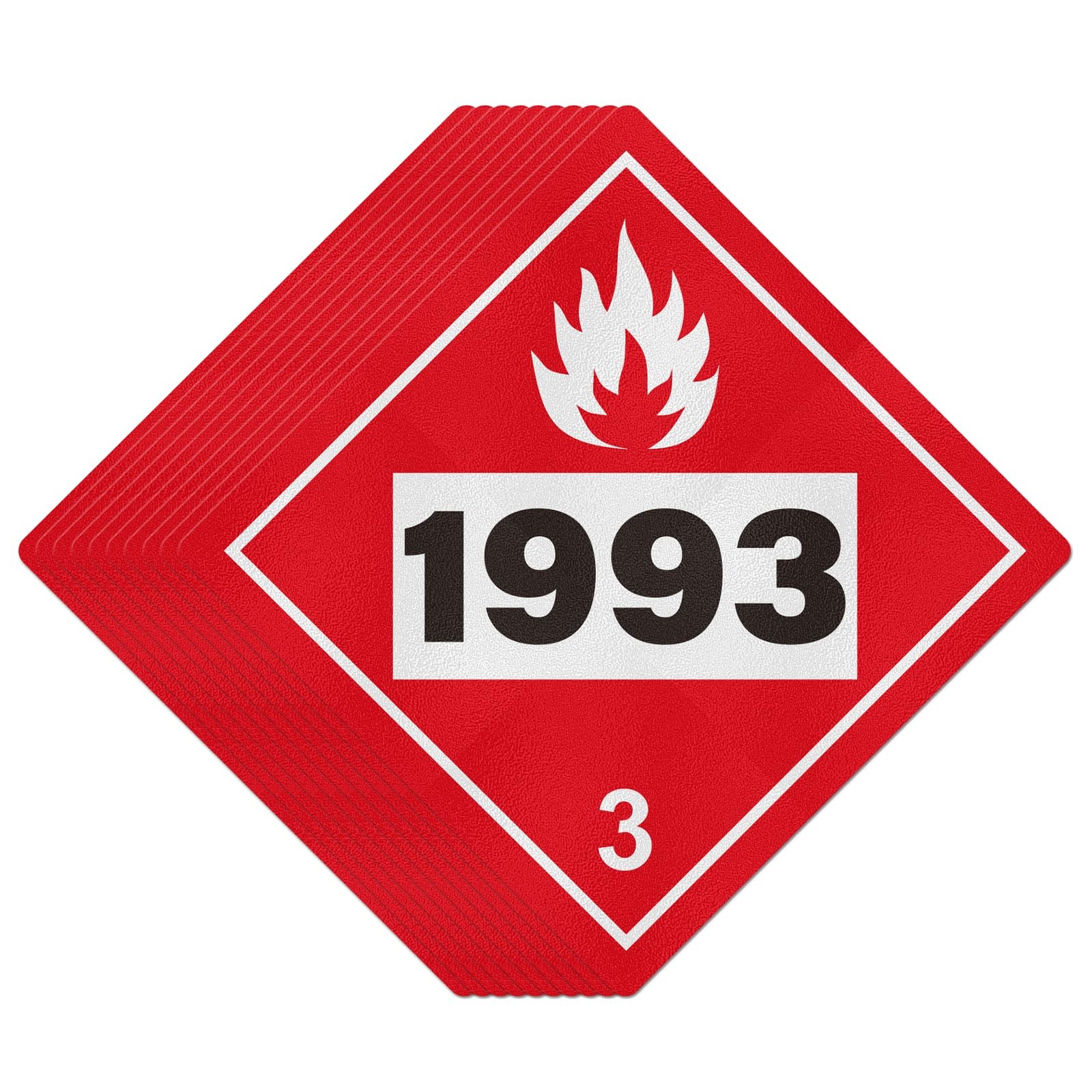 YIKIADA 10 Pack Flammable Liquids Placard