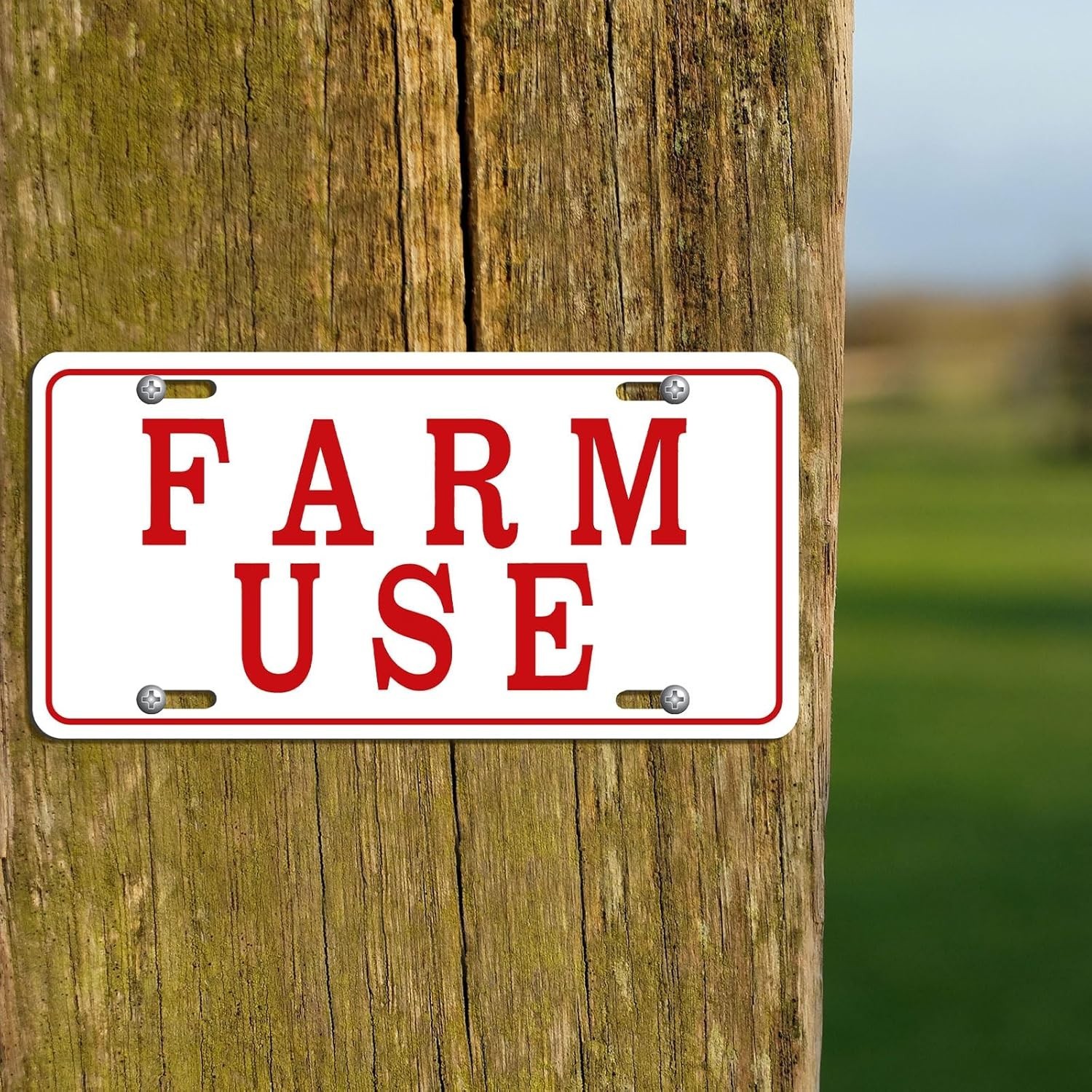 4 Pieces Farm Use ID Tag Sign Aluminum Reflective Sign Rust Free Farm Use Pla