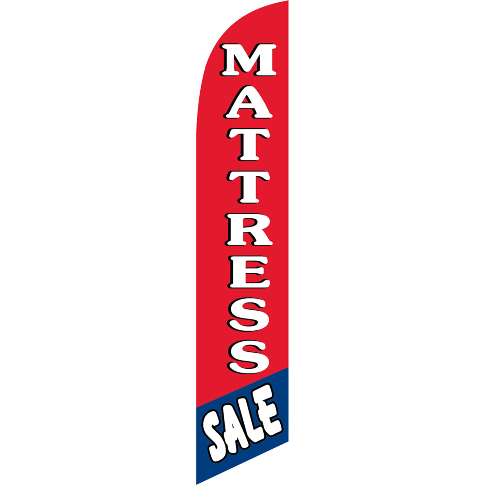 Mattress Sale Red/Blue 2 1/2 ft X 11 1/2 ft Windless Swooper Flag (Flag Only)