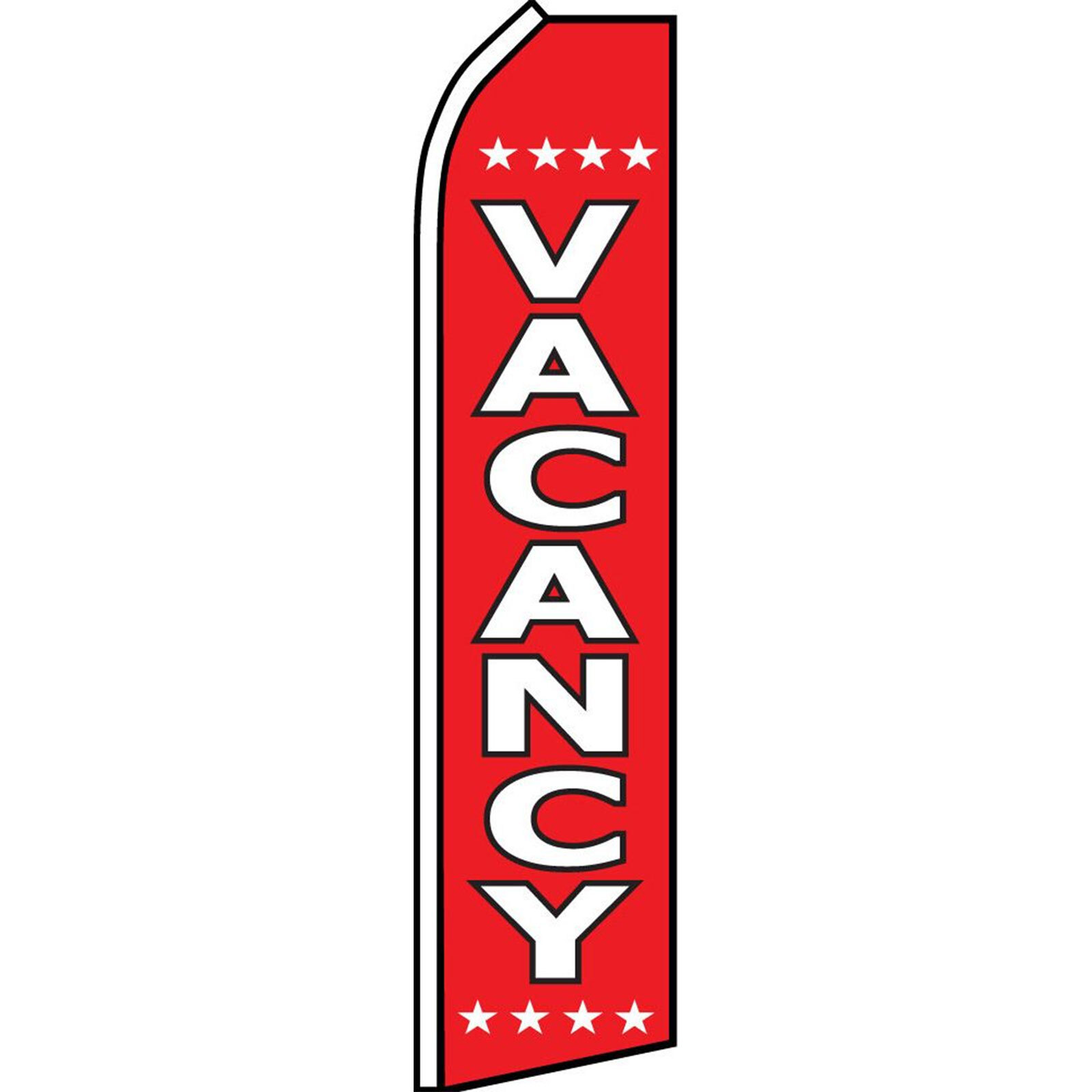 Vacancy Starts 2 1/2 ft X 11 1/2 ft Swooper Flag (Hardware Sold Separately)