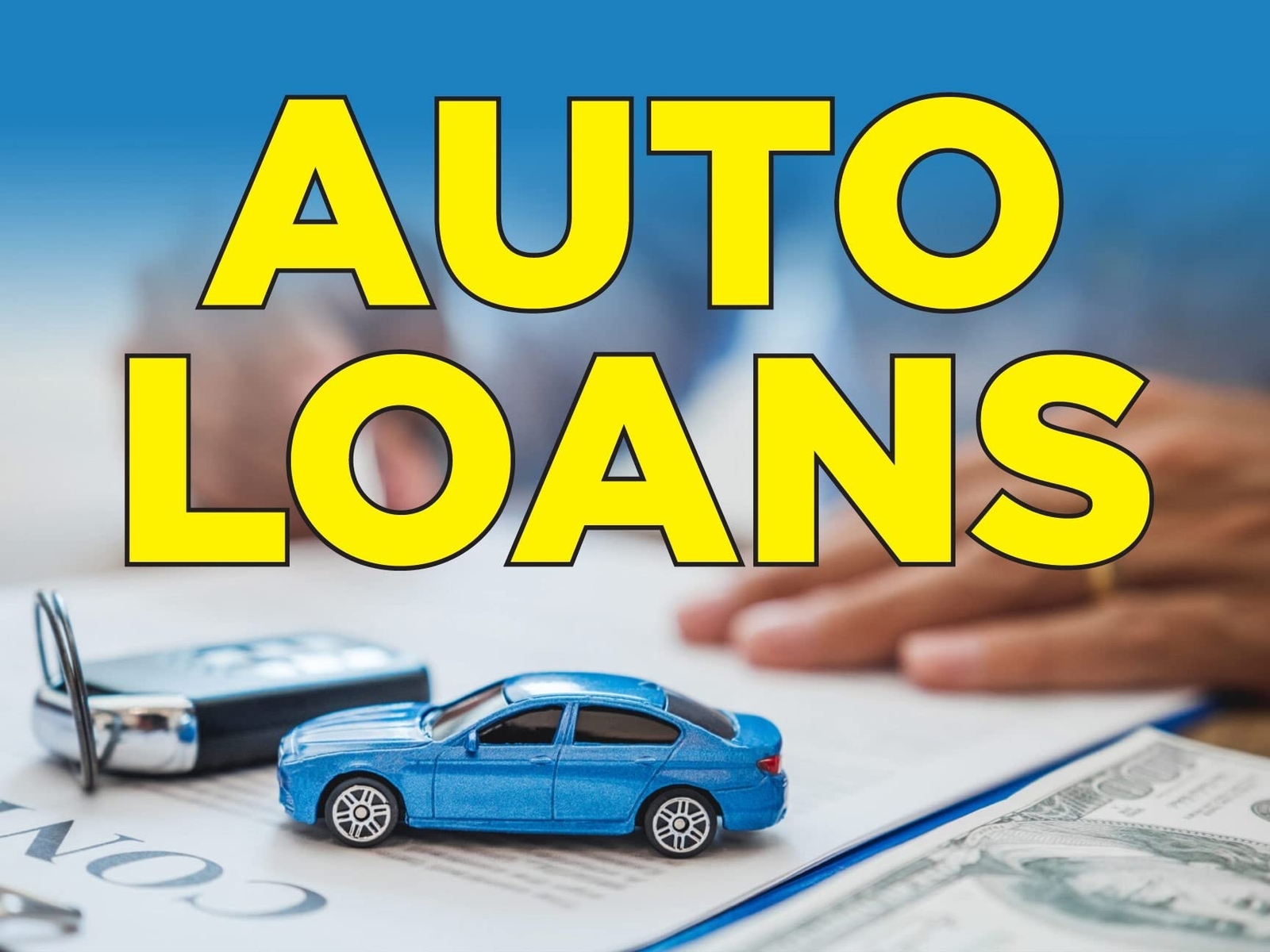 Auto Loans | Full Color Sidewalk Display Sign Board with Metal Ground Stakes |