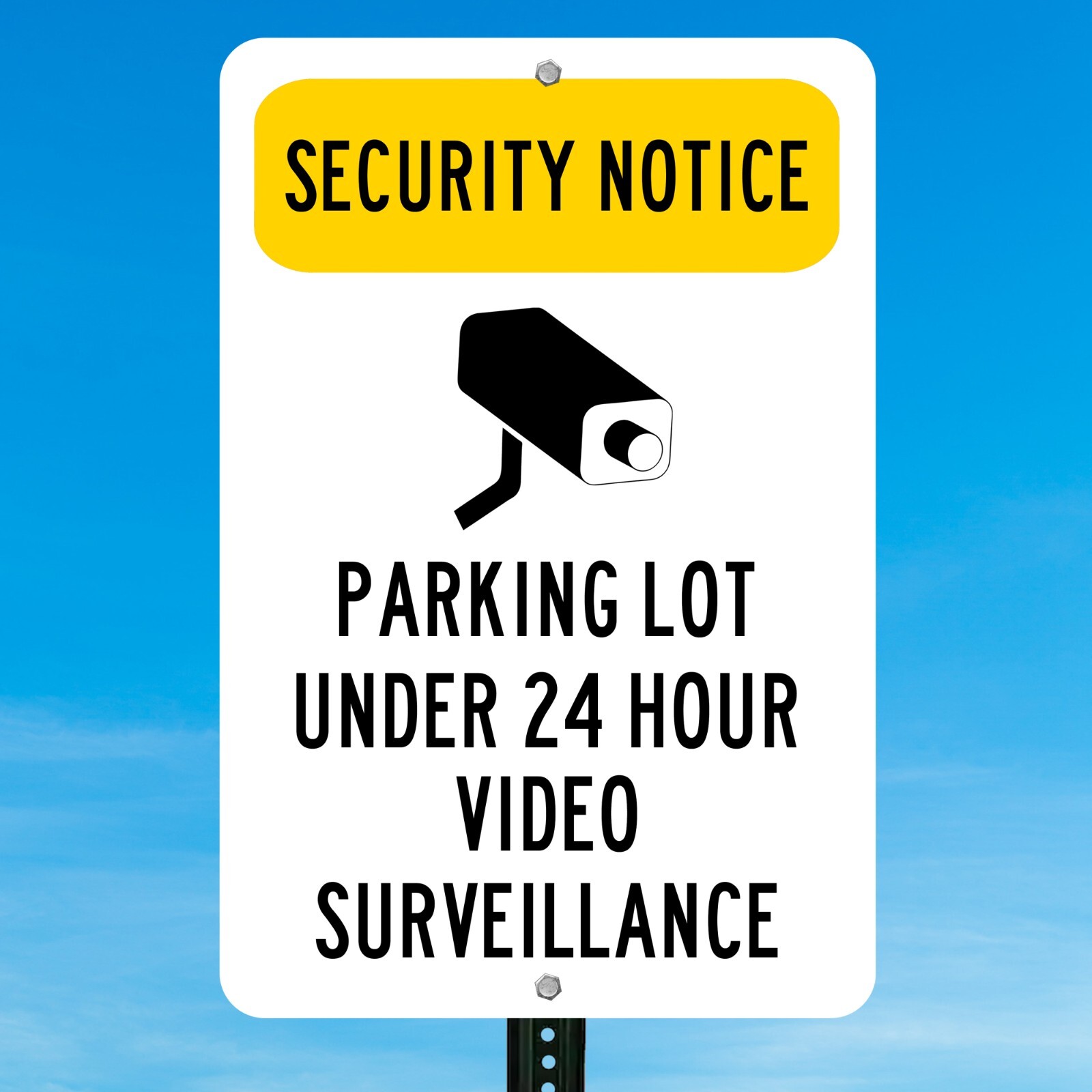 Security Notice Parking Lot Sign 8″ x 12″ Video Surveillance Aluminum Sign