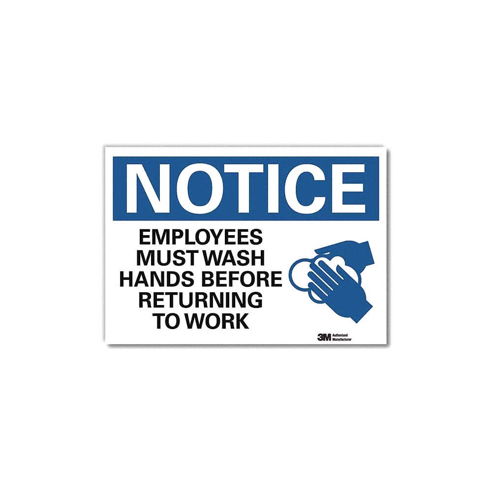 LYLE U1-1045-RD_7X5 Notice Sign,5inx7in,Reflective Sheeting 24WX20