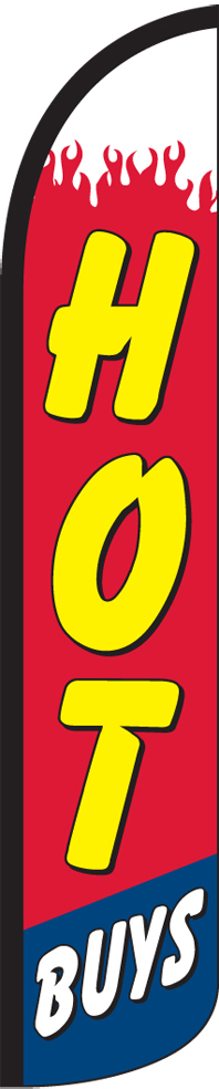 Hot Buys 15′ Tall Windless Swooper Feather Banner Flag & Pole Kit