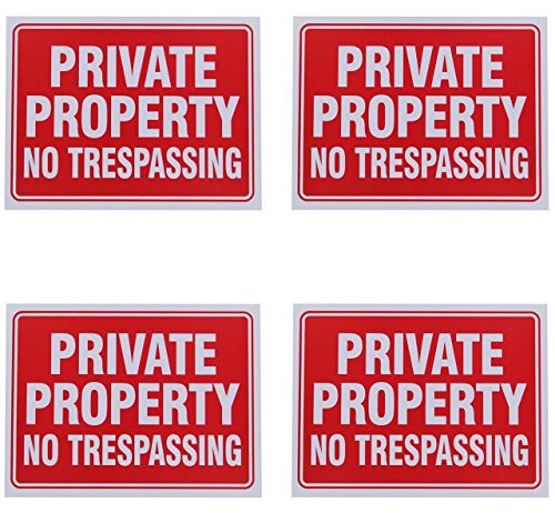 No Trespassing Sign 9 x 12 Inch Durable Private Property Warning