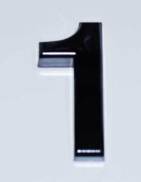 Apartment Number Sign/Mailbox Number Sign, Number 1 (Black,3D, …ref0420