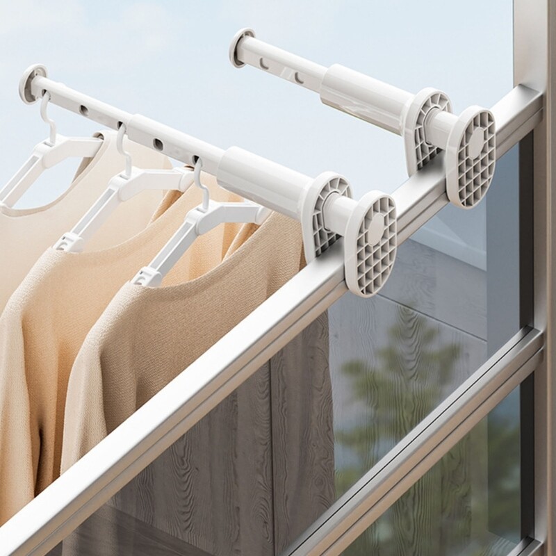 Space Saving Folding Clothes Hanger Rack Accessory for Apartments and Dorms
