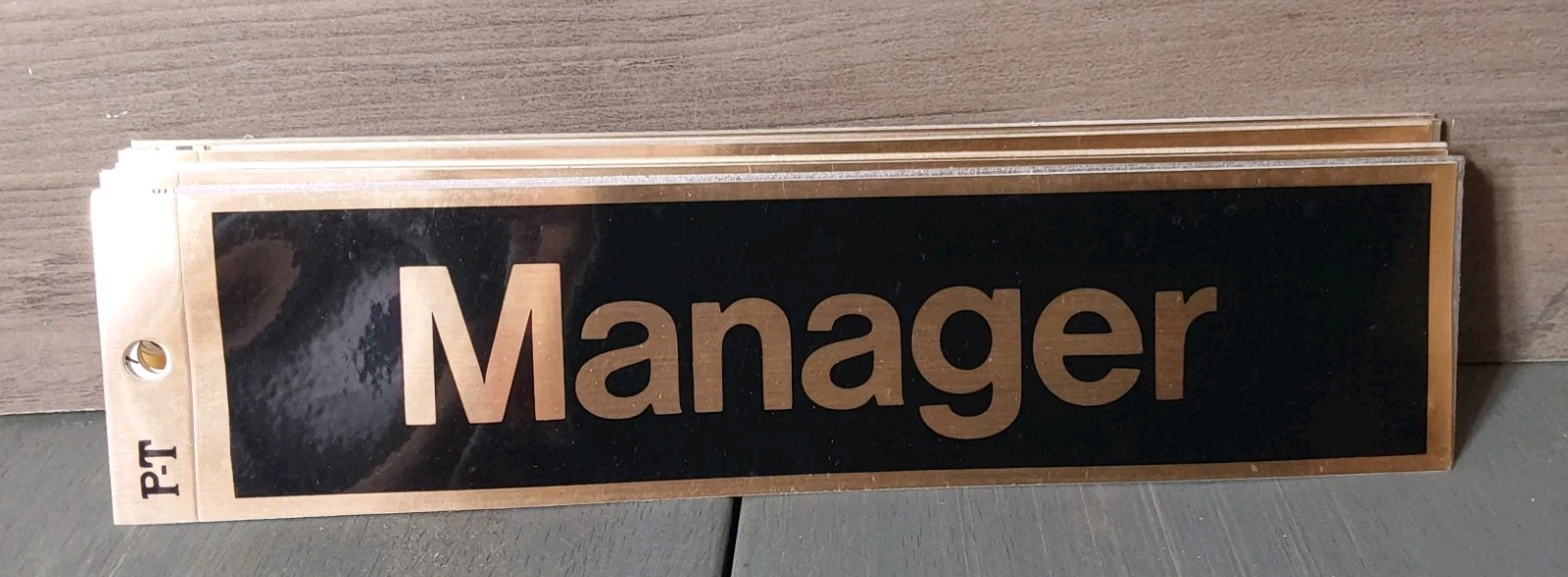 Manager Sticker Self Adhesive 2×8 Black and Gold