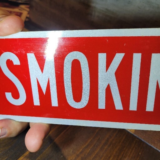 No Smoking Sign Heavy Gauge Aluminum. **Refund On Any Shipping Overages**