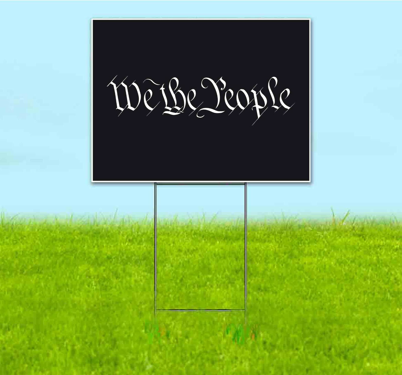 WE THE PEOPLE 18×24 Yard Sign WITH STAKE Corrugated Bandit 2024 MAGA TRUMP