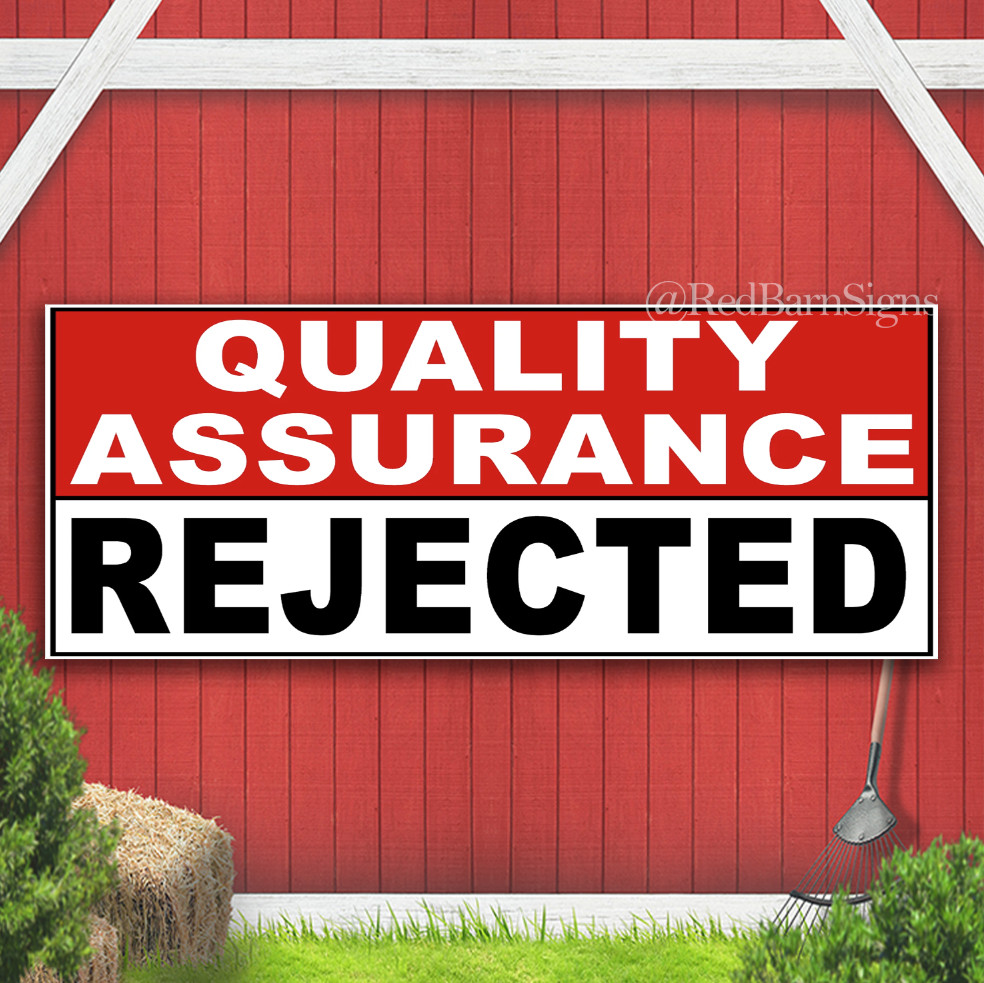 Quality Assurance Rejected Indoor Outdoor Banner Sign with grommets