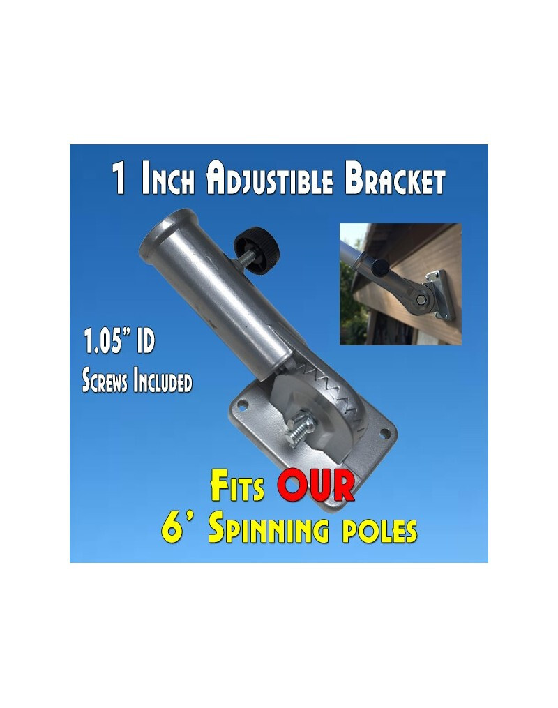 1 Inch Adjustable Aluminum Bracket – Silver Color
