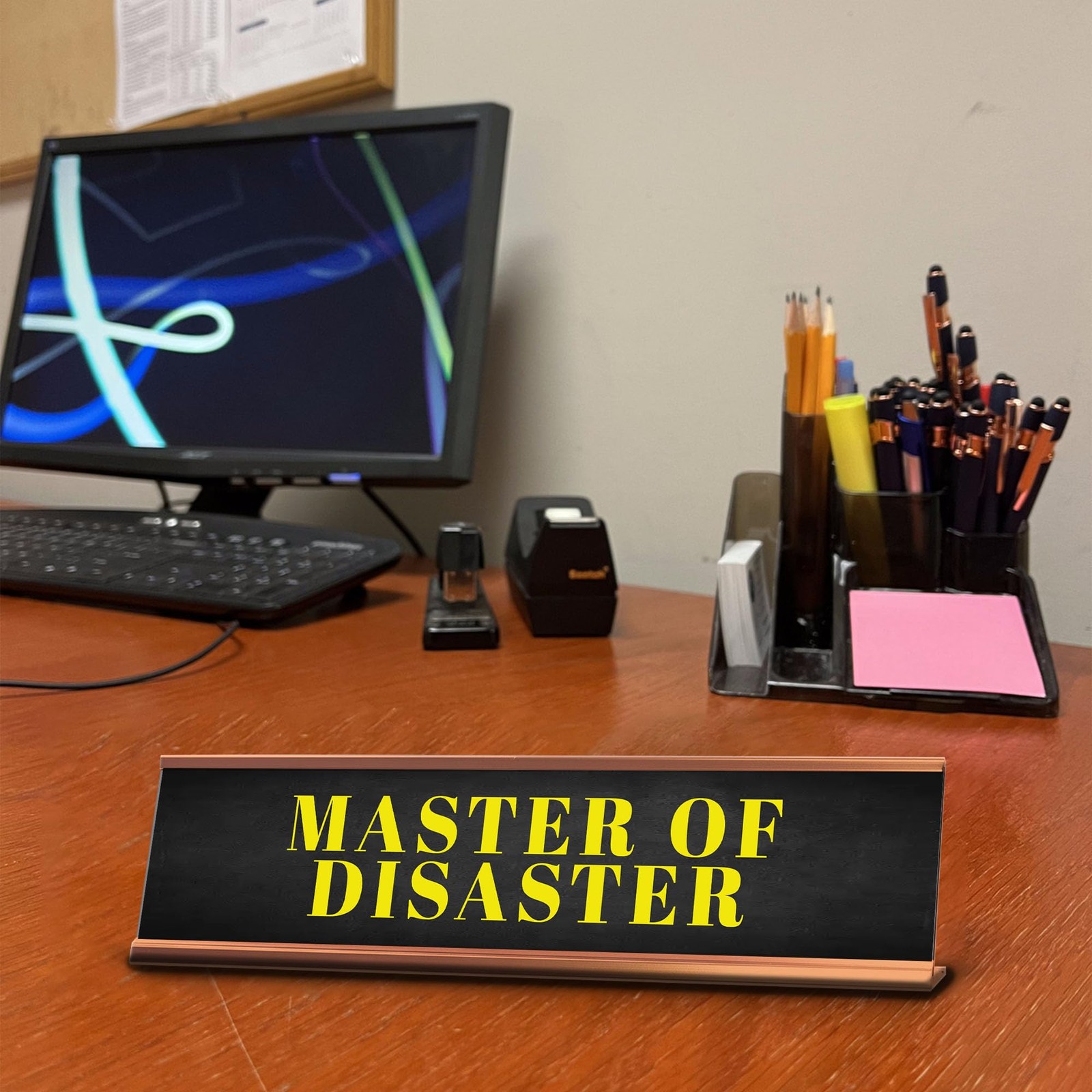 Master Of Disaster Desk Sign (2×10″) | Funny Office Decor